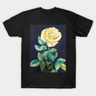 Yellow Rose watercolour painting T-Shirt